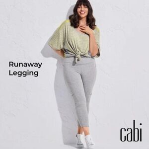 Cabi 6054 Gray Runaway Cargo Skinny Leggings Size Medium